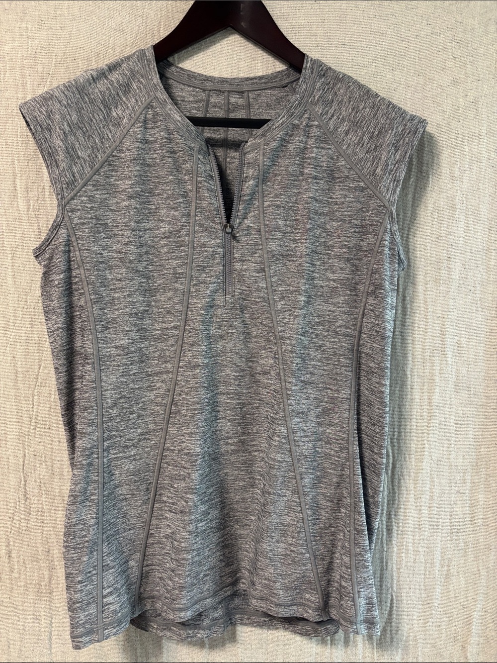 Women's Gray Zip-Front Athletic Top